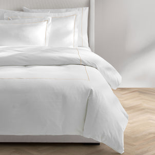 Ricamo Bedding - 300 TC Sateen White/Mink