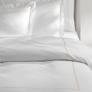 Ricamo Bedding - 300 TC Sateen White/Mink