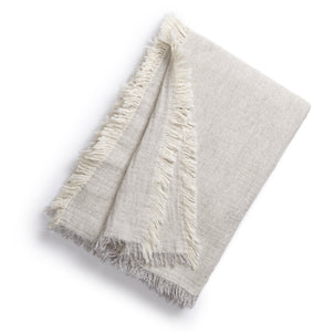 Brentwood Cotton-Wool Throw Linen