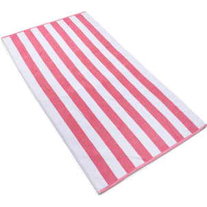 Cabana Stripe Towel coral