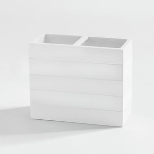 Cabana White Toothbrush Holder White