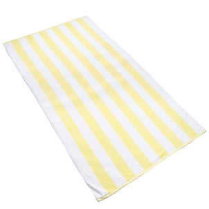 Cabana Stripe Pool Towels yellow
