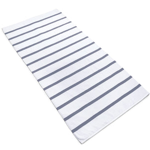 Ibiza Pool Towels White/Pacific Blue