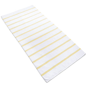 Ibiza Pool Towels White/Sunset Yellow