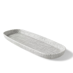 Raffia Tray Porcelain