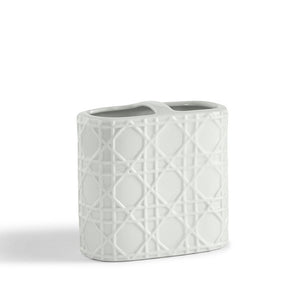Rattan Toothbrush Holder Porcelain